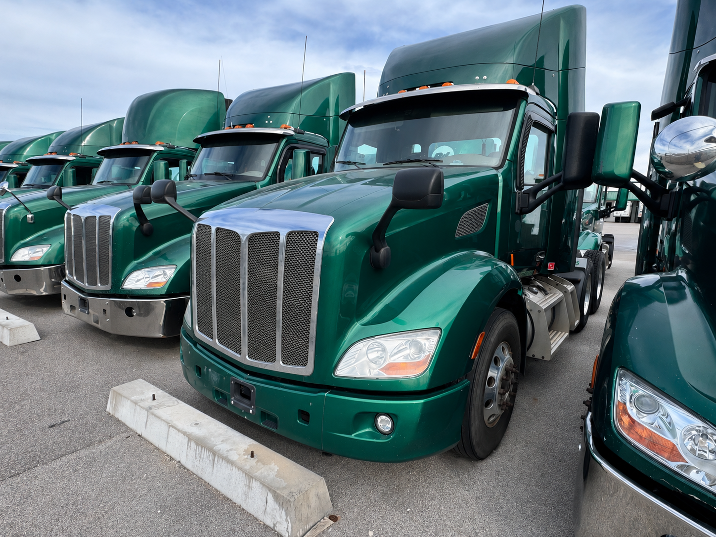 Staging lot — inventory lined up